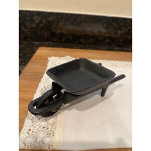 Vintage dollhouse Cast Iron Two-piece wheelbarrow